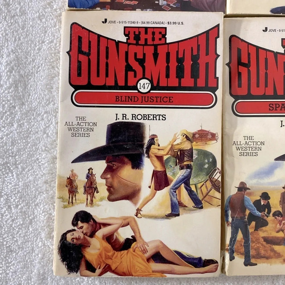 Vintage The Gunsmith All Action Western Romance Novel x4 - Picture 5 of 13